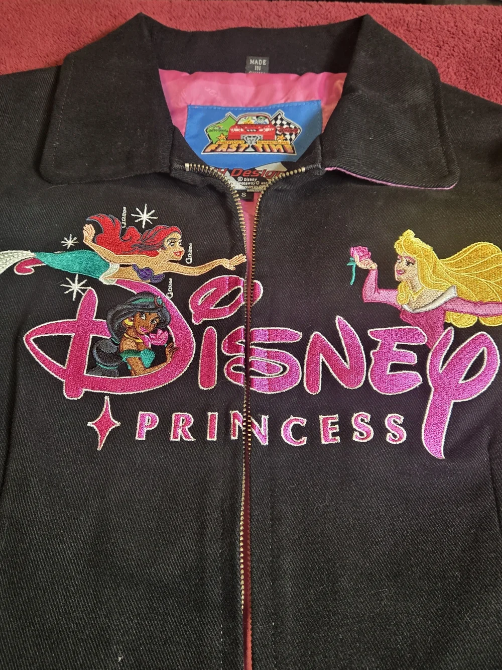 Daytona 500 Disney Princess Black Girls' Zip-Up Racing Jacket
